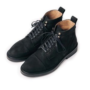 The Moto Boot in Black Weatherproof Nubuck by Taylor Stitch - Size 9 - Used